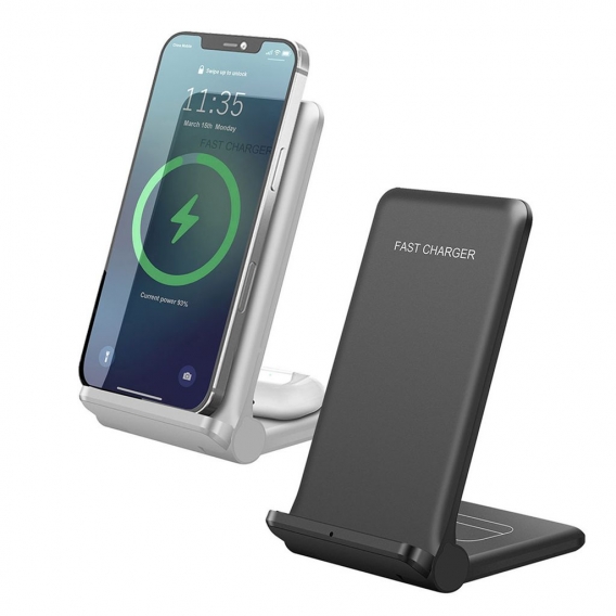 20W 2 in 1 Wireless Charger Upright für  12 Quick Charge Travel Farbe Weiß