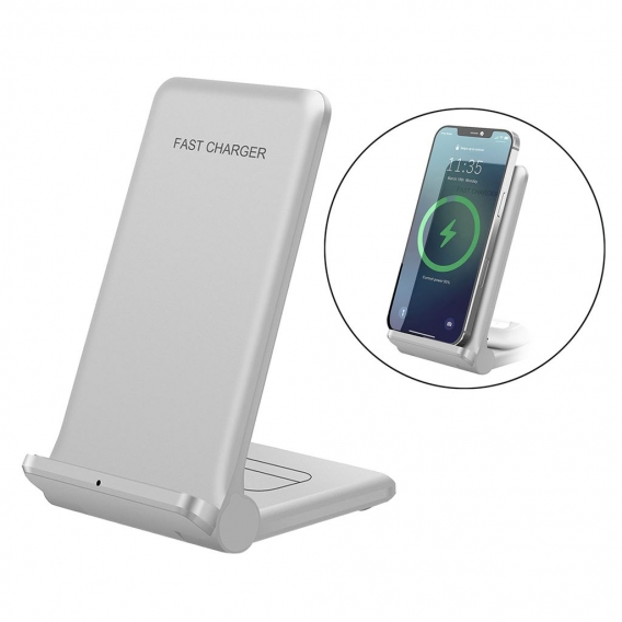 20W 2 in 1 Wireless Charger Upright für  12 Quick Charge Travel Farbe Weiß