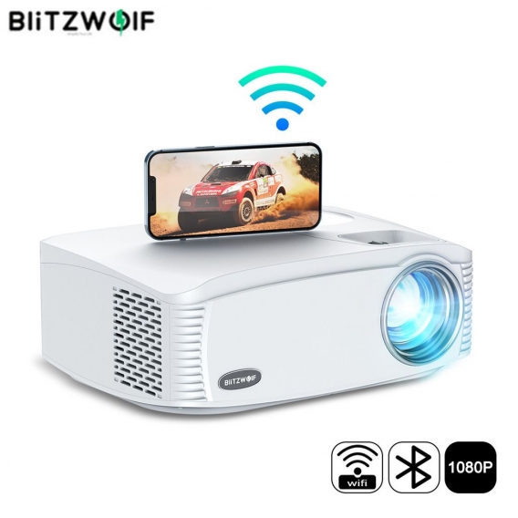 BlitzWolf®BW-VP15 1080P Projektor WIFI 3D Native 7000 Lumen bluetooth 2022 Verbessertes Outdoor-Kino Heimkino