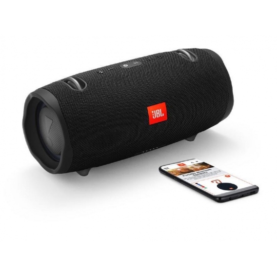 JBL Xtreme 2 Bluetooth Lautsprecher 10000 mAh Akku Wasserdicht Tragbar Connect+, Farbe: Schwarz