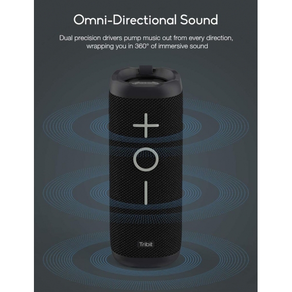 Tribit StormBox 360° Surround Sound IPX7 20h Laufzeit