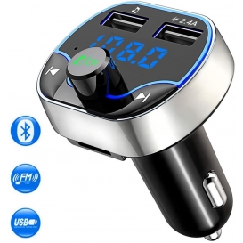 More about FM Transmitter Auto Bluetooth, Kabelloser MP3-Player Radio Adapter Car Kit mit Dual USB Ladeanschlüssen 5V/2.4A und 5V/1A, Unter