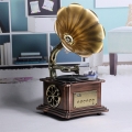 LOZAYI Mini Retro Gramophone Bluetooth 4,2 Doppel Track USB-Player FM Radio Lautsprecher Phonographen