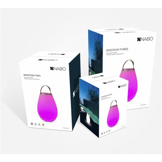 NABO EMOTION TWO Wireless Audio Lautsprecher Design Lampe mit LED