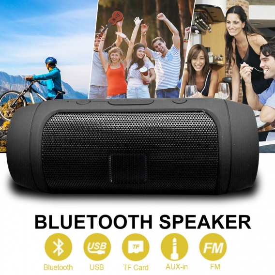 Lautsprecher Drahtloser Bluetooth Lautsprecher Wasserdichter Stereo bass Laut USB AUX MP3 TF FM Radio