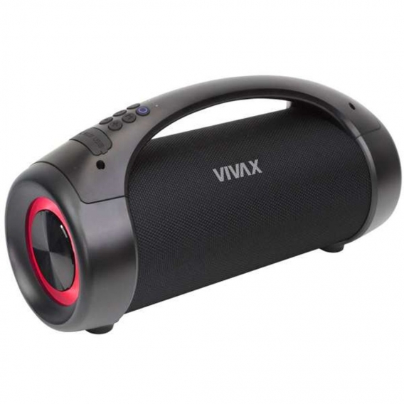 VIVAX BS-210 Tragbarer Bluetooth-Lautsprecher (50W-RMS, USB, FM, MP3, IPX5, schwarz)