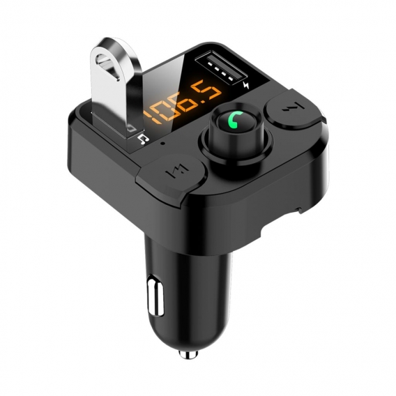 Bluetooth 5.0 Kfz-Empfänger Adapter Dual USB Ladegerät  Auto MP3-Player Drahtlos Freisprechen Anrufbatteriespannungserkennung St