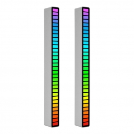 More about RGB-Soundsteuerung Rhythmuslichter 2 PCS 32 LED 18 Farben Audiospektrum-Modus 5 Geschwindigkeitsstufen 4 Helligkeitsstufen TYPE-