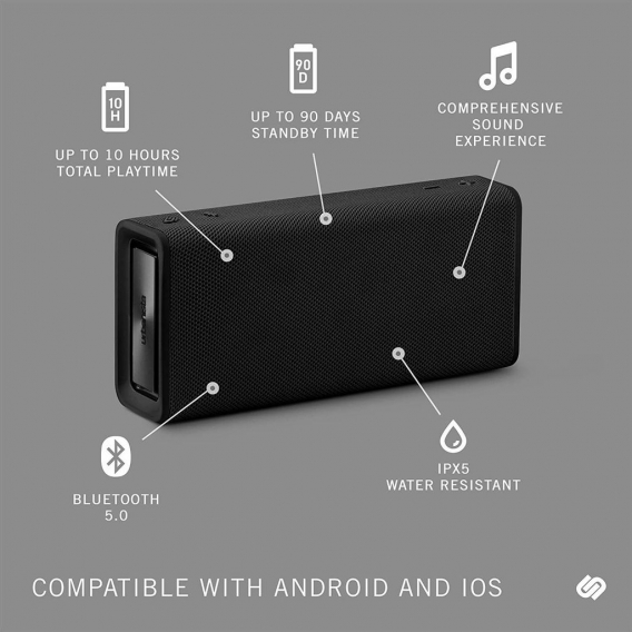 Urbanista Brisbane Portable Bluetooth Speaker - Schwarz