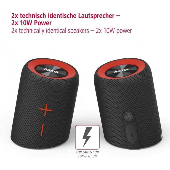 Hama Mobiler Bluetooth®-Lautsprecher "Soundcup-D", Schwarz