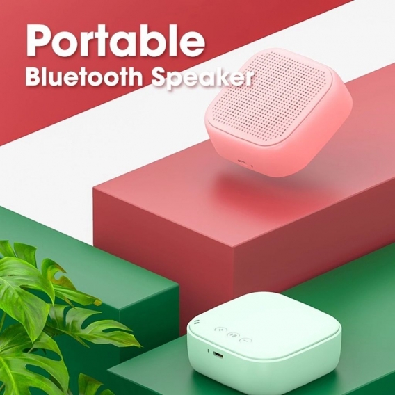 Mini Wasserdichte Bluetooth 5.0 Wireless Lautsprecher Für Home Party Tablet Pink Farbe Rosa