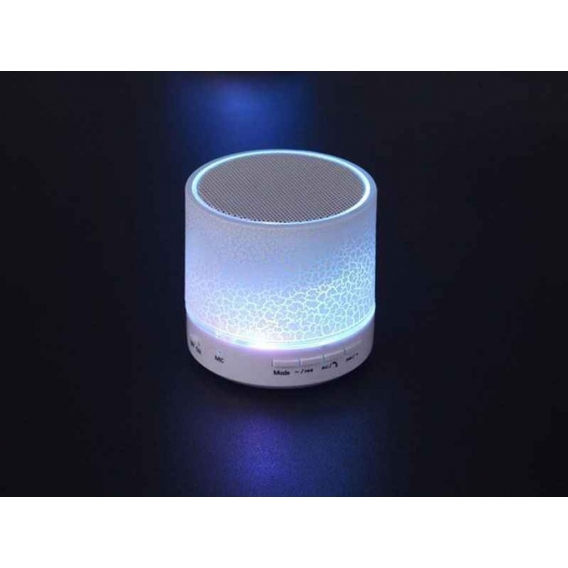 Reekin Coley Lautsprecher mit Bluetooth Radio Licht Freisprech (Weiss)