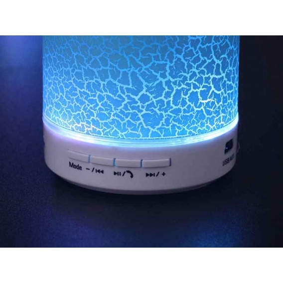 Reekin Coley Lautsprecher mit Bluetooth Radio Licht Freisprech (Weiss)