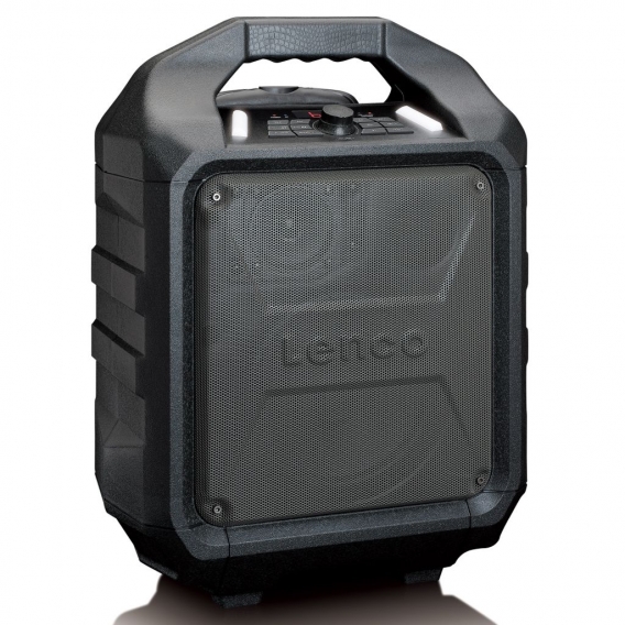 Lenco PA-90 - Tragbarer Bluetooth Lautsprecher mit FM-Radio und USB - Schwarz