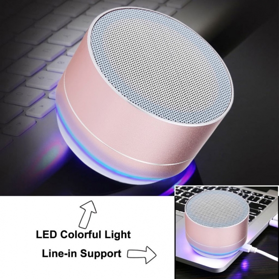 Mini Super Bass Bluetooth Lautsprecher Stereo Musik Subwoofer Portable LED Lautsprecher Freisprecheinrichtung Anruf FM TF Karte 