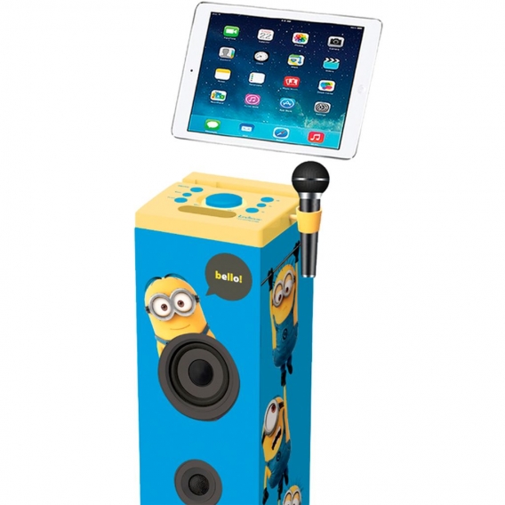 Minions leuchtender Musikturm mit Mikrofon und Bluetooth