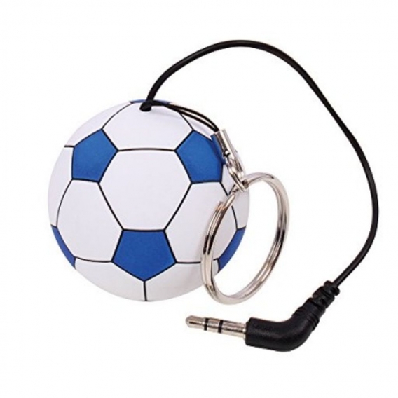 SOUND2GO Mini Lautsprecher Speaker Fußball blau-weiß