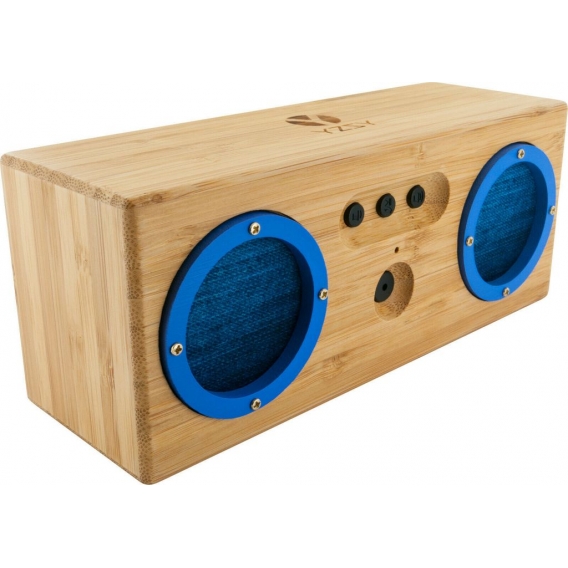 SCHWAIGER -VENERA 1095- YZSY Bluetooth-Lautsprecher "Blue Denim" im Bambusgehäuse