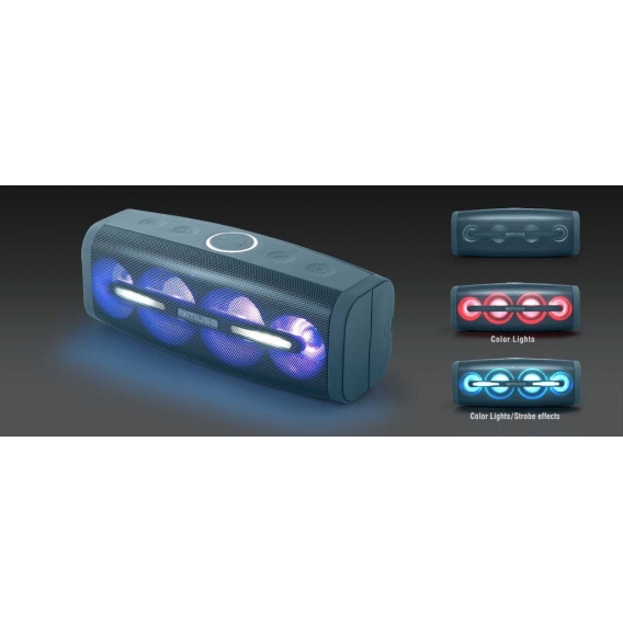 muse M-830DJ Bluetooth Lautsprecher Speaker NFC IPX4 Farbwechsel Color