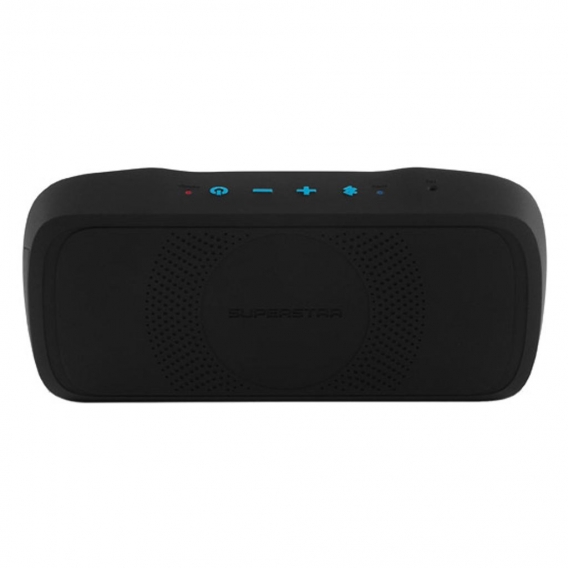 Monster Backfloat Bluetooth-Lautsprecher (spritzwasserfest) Schwarz/Blau, Farbe:schwarz, Zustand:Wie NEU in