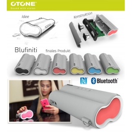 More about Otone Blufiniti Portabler Stereo Bluetooth Lautsprecher mit NFC in schwarz