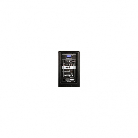 Vonyx AP1200PA mobile PA-Anlage (Bluetooth, USB-Port, SD-Slot, 2 x Funkmikrofon, Trolleybauweise) schwarz