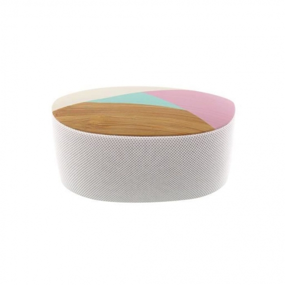 T'NB Art Scandi Nomad Bluetooth Lautsprecher - 5W - Weiß / Holz / Pink / Türkis